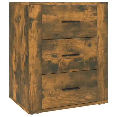 vidaXL Nočna omarica dimljeni hrast 50x36x60 cm inženirski les