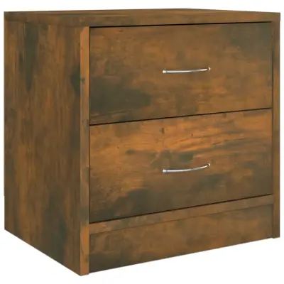 vidaXL Nočna omarica dimljeni hrast 40x30x40 cm konstruiran les