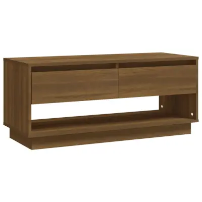 vidaXL TV omarica rjavi hrast 102x41x44 cm iverna plošča
