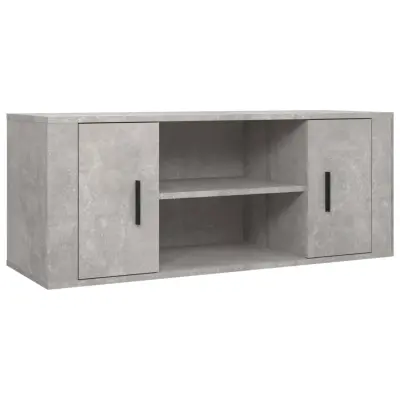 vidaXL TV omarica betonsko siva 100x35x40 cm inženirski les
