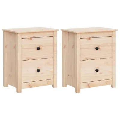 vidaXL Nočna omarica 2 kosa 50x35x61,5 cm trdna borovina