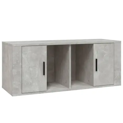 vidaXL TV omarica betonsko siva 100x35x40 cm inženirski les