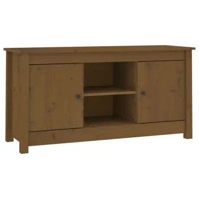 vidaXL TV omarica medeno rjava 103x36,5x52 cm trdna borovina
