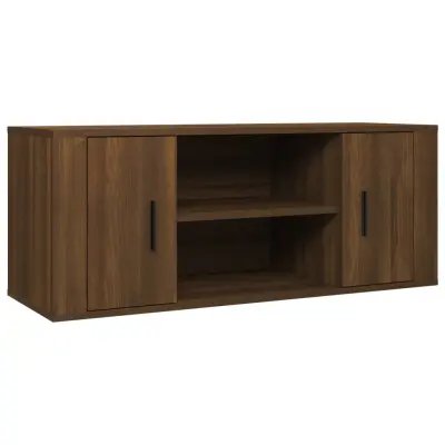 vidaXL TV omarica rjav hrast 100x35x40 cm inženirski les