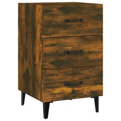 vidaXL Nočna omarica dimljeni hrast 40x40x66 cm inženirski les