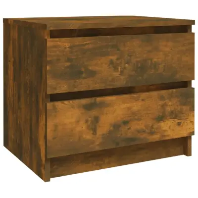 vidaXL Nočna omarica dimljeni hrast 50x39x43,5 cm konstruiran les