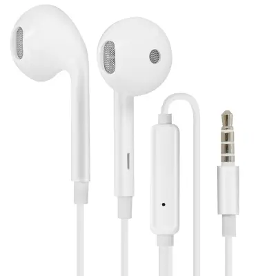 3,5 mm Jack žicne slušalke, komplet za prostorocno telefoniranje z mikrofonom, Oppo MH135 - bele