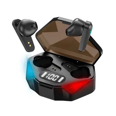 Igralne slušalke RGB Bluetooth 5.2 polnilna škatla LED zaslon model Y-04 - crna