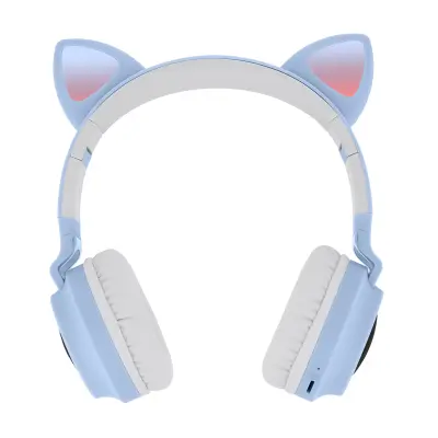 Slušalke Bluetooth 5.0 Cat Ear Design - vijolicne