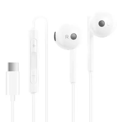 Slušalke Huawei headset z USB tip C prikljuckom, mikrofonom in daljinskim upravljalnikom - Bele