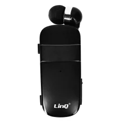 Ušesne slušalke Bluetooth, 10-urna življenjska doba baterije z izvlecnim kablom, LinQ R8344 - crne