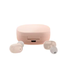 Brezžicne slušalke Bluetooth 5.2 s polnilno torbico in 12-urno življenjsko dobo baterije - roza