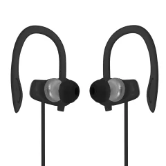 Žicne športne slušalke Jack 3,5 mm, z ušesnim kavljem, LinQ - sive
