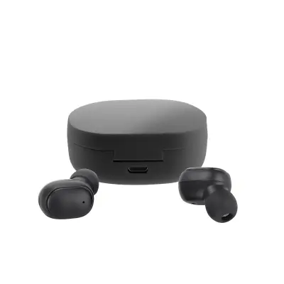 Brezžicne slušalke Bluetooth 5.2 s polnilno torbico in 12-urno življenjsko dobo baterije – crne
