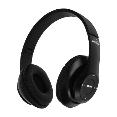 P15 Bluetooth avdio slušalke - Funkcija kompleta za prostorocno telefoniranje, zložljive - crne