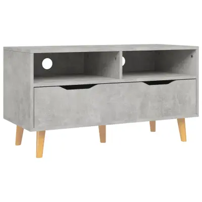 vidaXL TV omarica betonsko siva 90x40x48,5 cm inženirski les