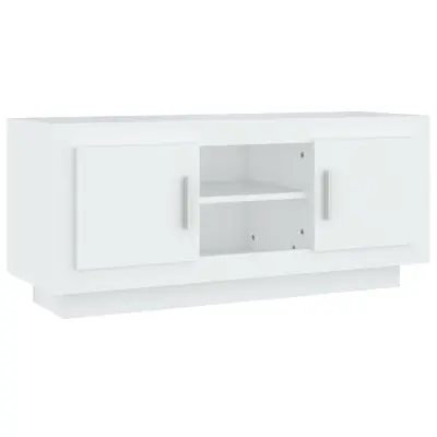 vidaXL TV omarica bela 102x35x45 cm inženirski les