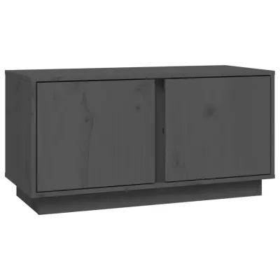 vidaXL TV omarica siva 80x35x40,5 cm trdna borovina