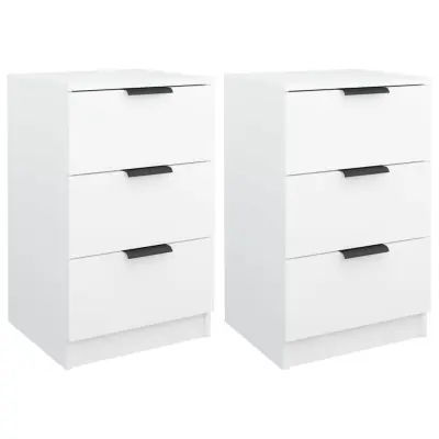 vidaXL Nočna omarica 2 kosa bela 40x36x65 cm