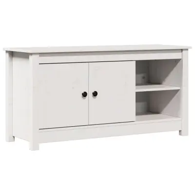 vidaXL TV omarica bela 103x36,5x52 cm trdna borovina