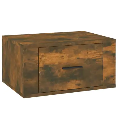 vidaXL Stenska nočna omarica dimljen hrast 50x36x25 cm
