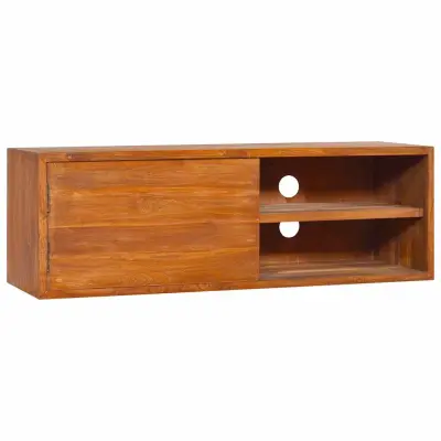 vidaXL Stenska TV omarica 90x30x30 cm trdna tikovina