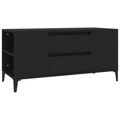vidaXL TV omarica črna 102x44,5x50 cm inženirski les