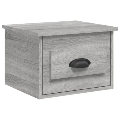 vidaXL Stenska nočna omarica siva sonoma 41,5x36x28 cm