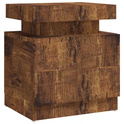 vidaXL Nočna omarica dimljeni hrast 44x35x52 cm inženirski les