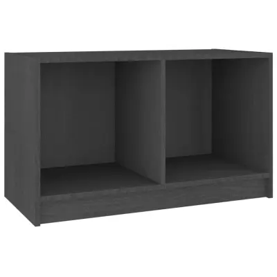 vidaXL TV omarica siva 70x33x42 cm trdna borovina