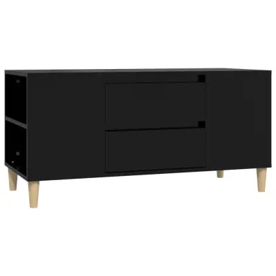vidaXL TV omarica črna 102x44,5x50 cm inženirski les