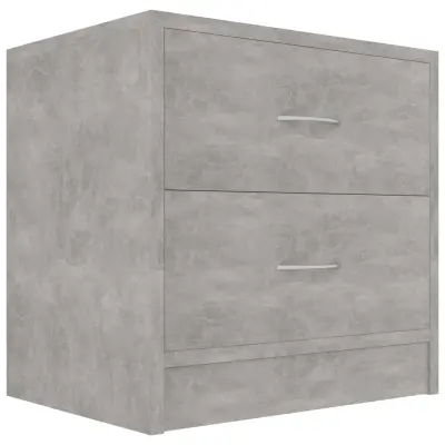 vidaXL Nočna omarica betonsko siva 40x30x40 cm iverna plošča