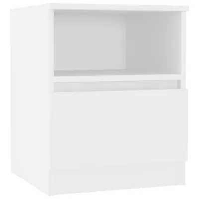 vidaXL Nočna omarica bela 40x40x50 cm iverna plošča