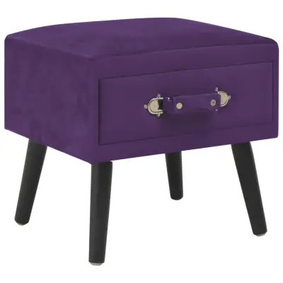 vidaXL Nočna omarica žamet 40x35x40 cm temno vijolična