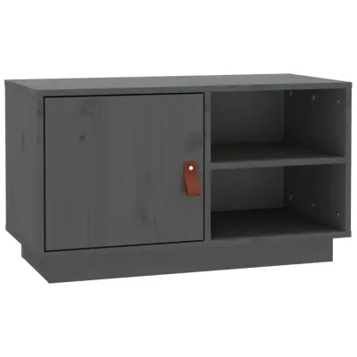 vidaXL TV omarica siva 70x34x40 cm trdna borovina