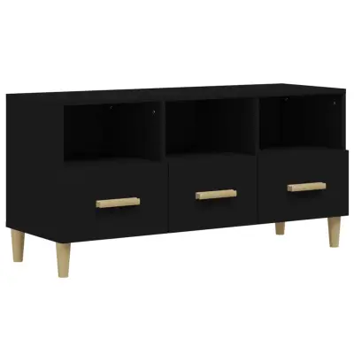 vidaXL TV omarica črna 102x36x50 cm konstruiran les
