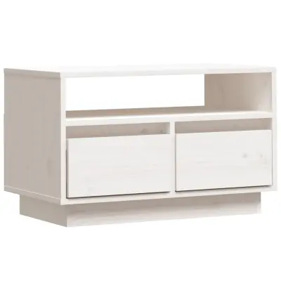 vidaXL TV omarica bela 60x35x37 cm trdna borovina