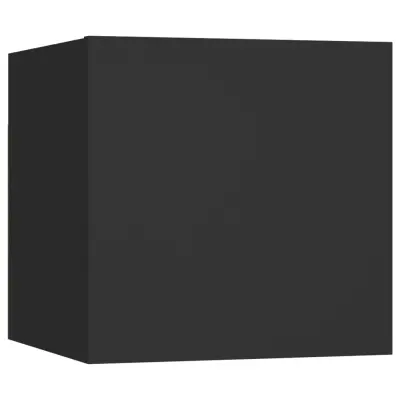 vidaXL Nočna omarica črna 30,5x30x30 cm iverna plošča