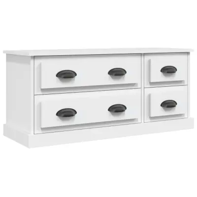 vidaXL TV omarica bela 100x35,5x45 cm inženirski les