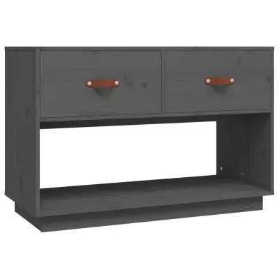 vidaXL TV omarica siva 90x40x60 cm trdna borovina