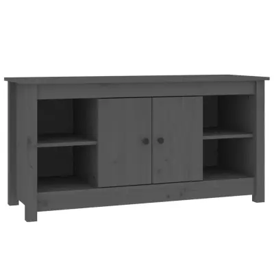 vidaXL TV omarica siva 103x36,5x52 cm trdna borovina