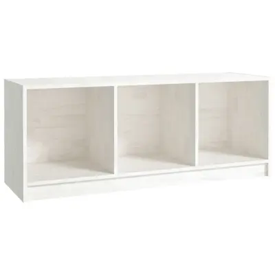 vidaXL TV omarica bela 104x33x41 cm trdna borovina