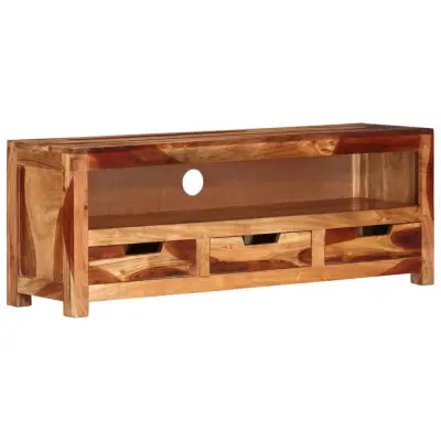 vidaXL TV omarica 110x30x40 cm trden akacijev les