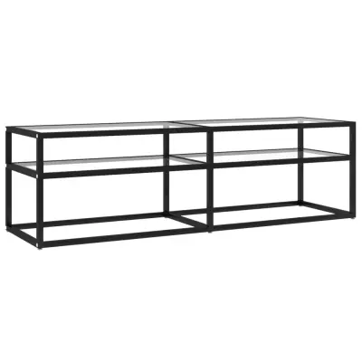 vidaXL TV omarica prozorna 140x40x40,5 cm kaljeno steklo