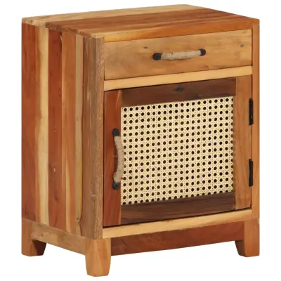 vidaXL Nočna omarica 40x30x50 cm trden predelan les