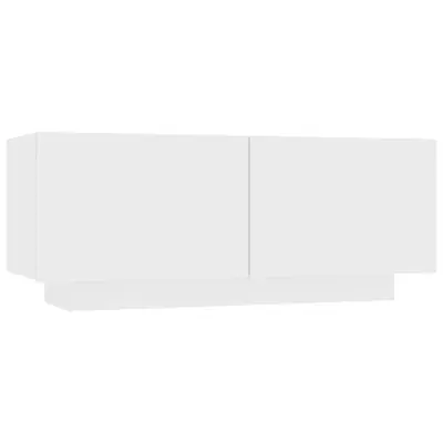 vidaXL Nočna omarica bela 100x35x40 cm iverna plošča