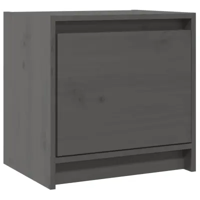 vidaXL Nočna omarica 2 kosa siva 40x30,5x40 cm trdna borovina