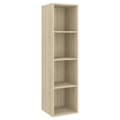 vidaXL Stenska TV omarica sonoma hrast 37x37x142,5 cm iverna plošča