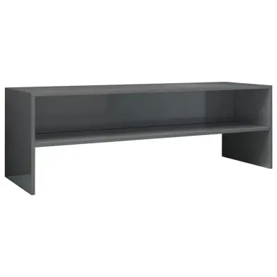 vidaXL TV omarica visok sijaj siva 120x40x40 cm iverna plošča