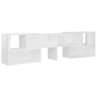 vidaXL TV omarica visok sijaj bela 149x30x52 cm iverna plošča